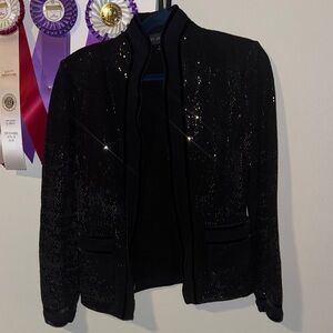 St. John Black Sequin Blazer
